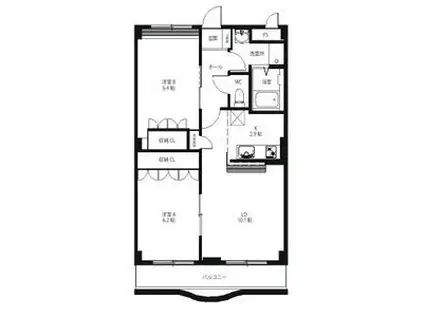 LOE戸田(2LDK/3階)の間取り写真