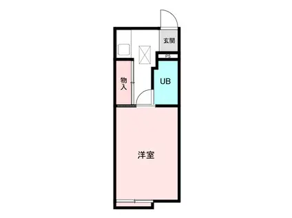 フレックス新百合(1K/1階)の間取り写真