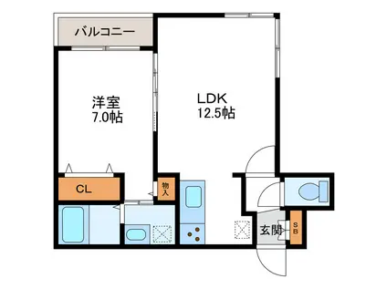 ノヴァ桑園(1LDK/3階)の間取り写真