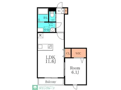 戸田市笹目4丁目計画(1LDK/1階)の間取り写真