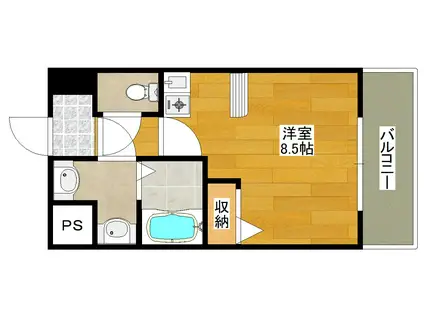 ブロード千里中央(1K/2階)の間取り写真