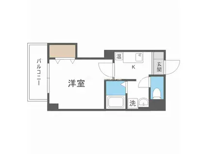 みおつくし岸里III(1K/7階)の間取り写真