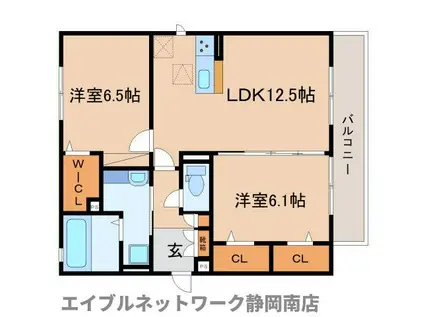 ステージチャンプ中原(2LDK/1階)の間取り写真