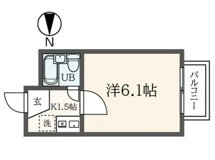グレイスヒル(1K/2階)の間取り写真