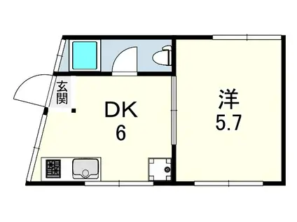 ノベラ篠原北町(ワンルーム/2階)の間取り写真