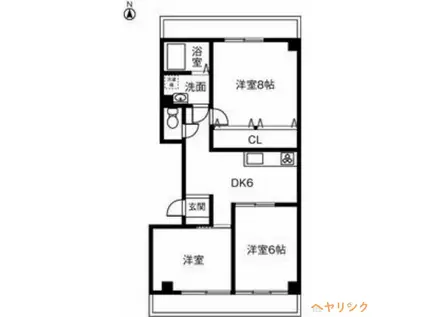 メゾン・サーブル(3DK/4階)の間取り写真