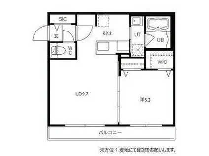 BLOSSOM GARDEN(1LDK/3階)の間取り写真