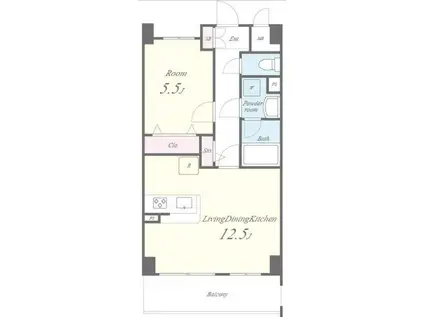 GRANMERIA(1LDK/2階)の間取り写真