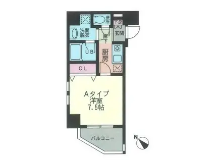 チマコッピ(1K/5階)の間取り写真