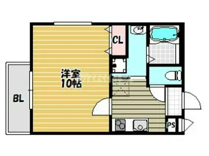 フジパレス鴻池新田I番館(1K/1階)の間取り写真