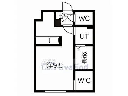 LAULEA学園前(1K/4階)の間取り写真