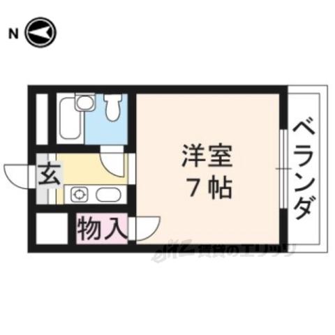 ハイツ葵(1K/3階)の間取り写真