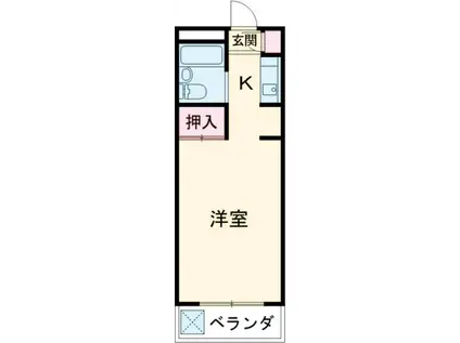 舞鳳夢・勘遂(1K/2階)の間取り写真