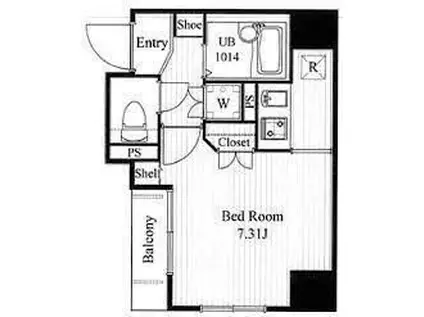 ドルチェ京橋壱番館(1K/2階)の間取り写真