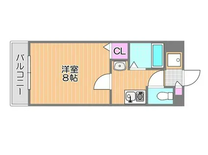 メゾンあけぼの(1K/2階)の間取り写真