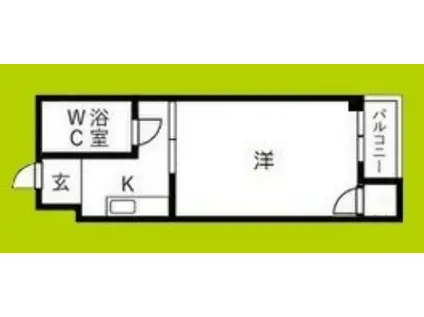 エルパラッツォ玉出(1K/3階)の間取り写真