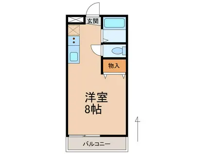 サンシャインタカラII(ワンルーム/1階)の間取り写真