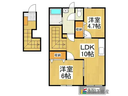 サンライズ21(2LDK/2階)の間取り写真