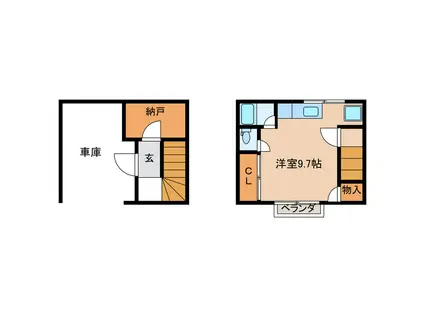 ルーチェ(ワンルーム/1階)の間取り写真