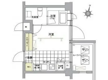 FORTIS池上(ワンルーム/4階)の間取り写真
