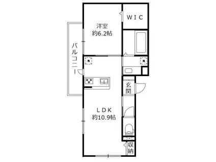 FREUDE フロイデ(1LDK/3階)の間取り写真