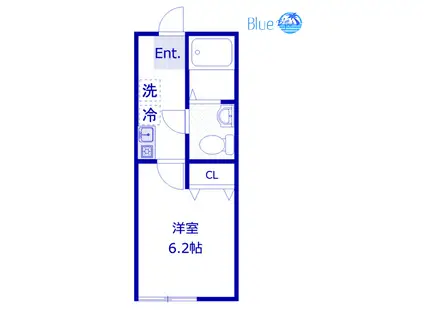 セレーノ金沢八景(1K/1階)の間取り写真