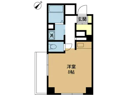 リバティプラザ本町(ワンルーム/8階)の間取り写真