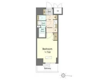 SHOKEN RESIDENCE名古屋(1K/6階)の間取り写真