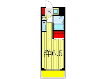 クレセントコート柏(ワンルーム/1階)の間取り写真