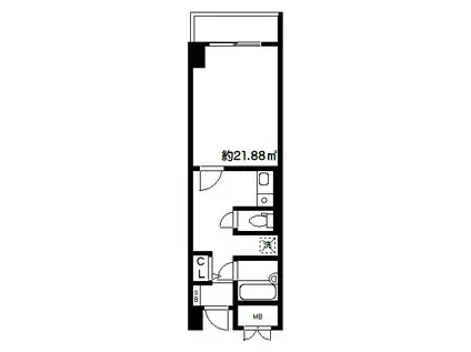 ドアーズ中野(1K/2階)の間取り写真