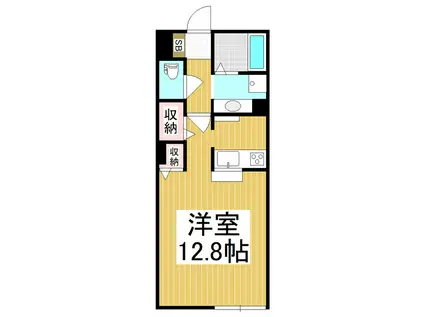 イリス松本南(ワンルーム/1階)の間取り写真