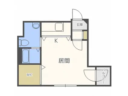 PRESTIGE SAPPORO(1K/4階)の間取り写真