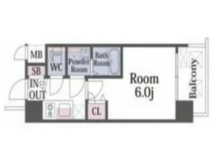 レオンコンフォート難波西III(1K/4階)の間取り写真