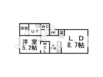 CLARTE NORD(1LDK/1階)の間取り写真