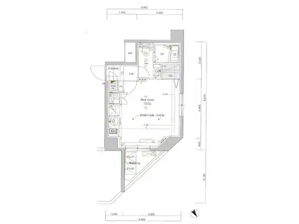 アルテシモ ディオ(ワンルーム/3階)の間取り写真