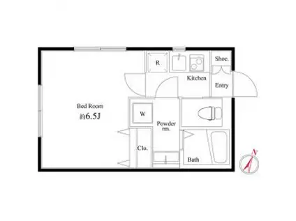 サリス万世町A棟(1K/1階)の間取り写真