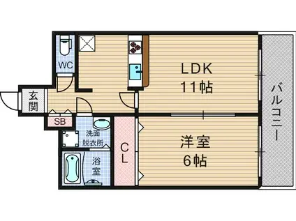 マックプレジデンス戎・エビス(1LDK/5階)の間取り写真