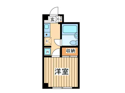 みすきゃんさす相模原(1K/4階)の間取り写真