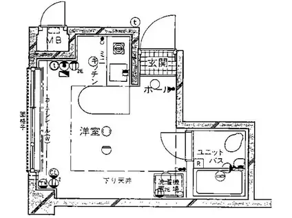 シティパル川越(ワンルーム/2階)の間取り写真