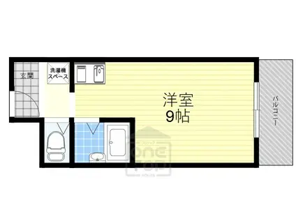 セザール総持寺(1K/2階)の間取り写真