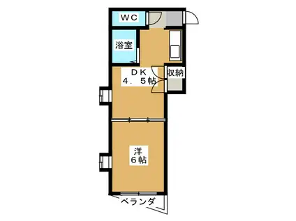 サンシャイン小泉(1DK/3階)の間取り写真