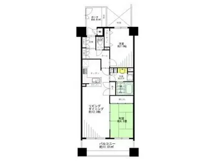 アークプラザ生麦(2LDK/10階)の間取り写真