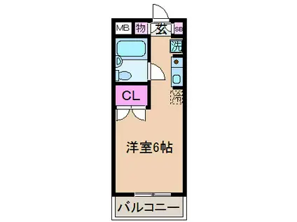 サカエフラット元住吉(ワンルーム/4階)の間取り写真