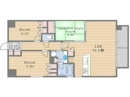 ザ・レジデンス東三国(3LDK/14階)の間取り写真