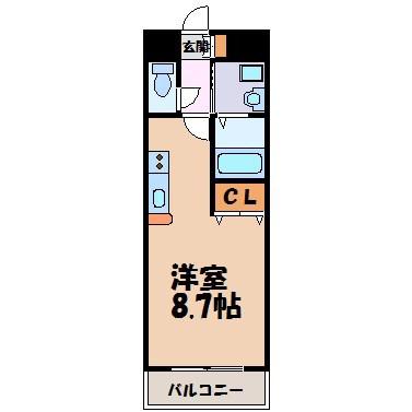 パセオ吹上(ワンルーム/1階)の間取り写真