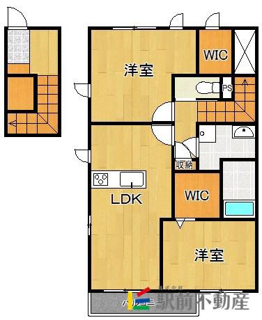 カサグランデ今泉(2LDK/2階)の間取り写真