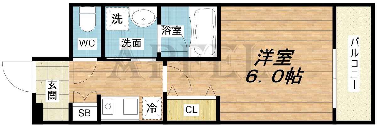 ネクストステージ本町(1K/4階)の間取り写真