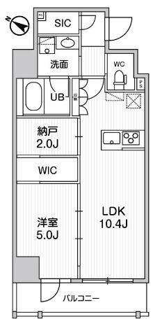ステージグランデ日本橋人形町(1LDK/3階)の間取り写真