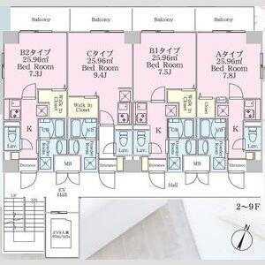 REXIA SHIN UMEDA DUO(1K/3階)の間取り写真