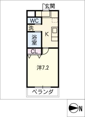 A・CITY鳴海(1K/3階)の間取り写真